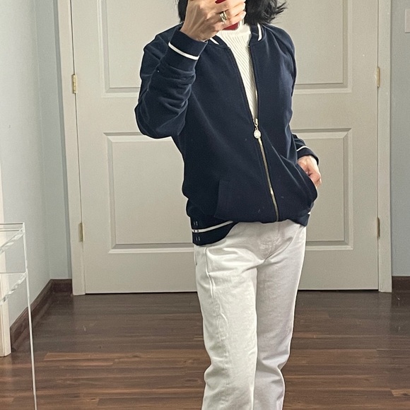 Converse Vintage Navy Stadium Sweatshirt Jacket L - Picture 2 of 9